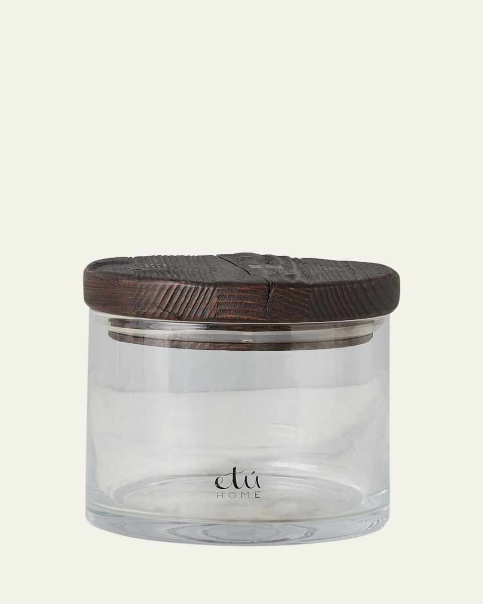 Heritage Wood Top Medium Canister, 9.5"